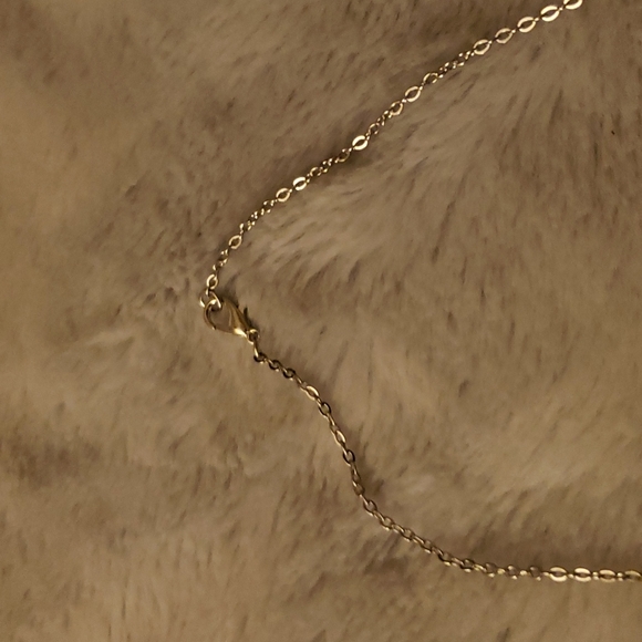 Silver necklace with blue jewel - Picture 4 of 5